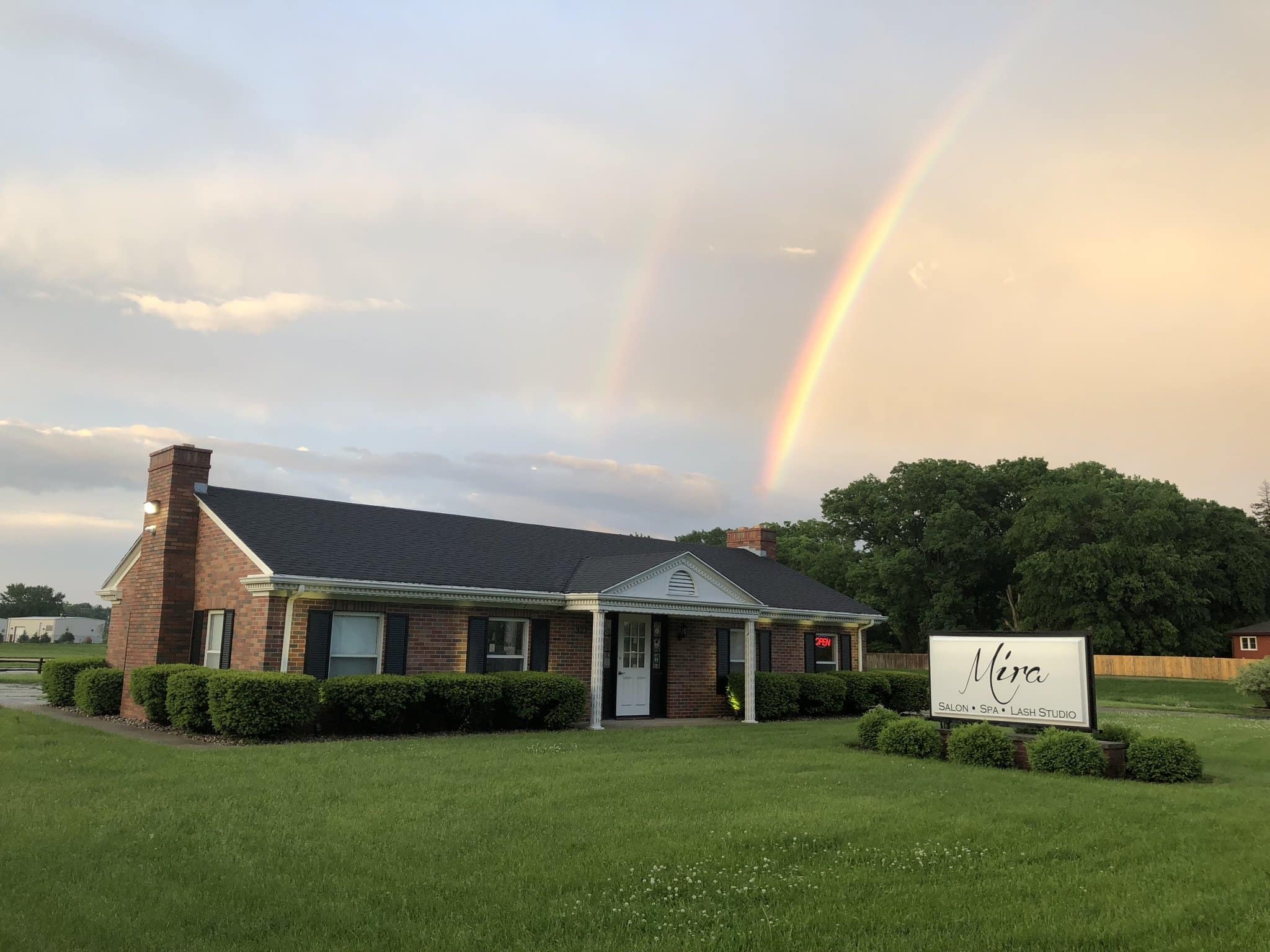 Mira Salon Front view with Rainbow